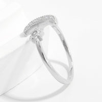 925 Sterling Silver Moon Open Ring Trandify Deal