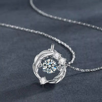 0.5ct Moissanite Pendant Necklace for Women - 925 Sterling Silver