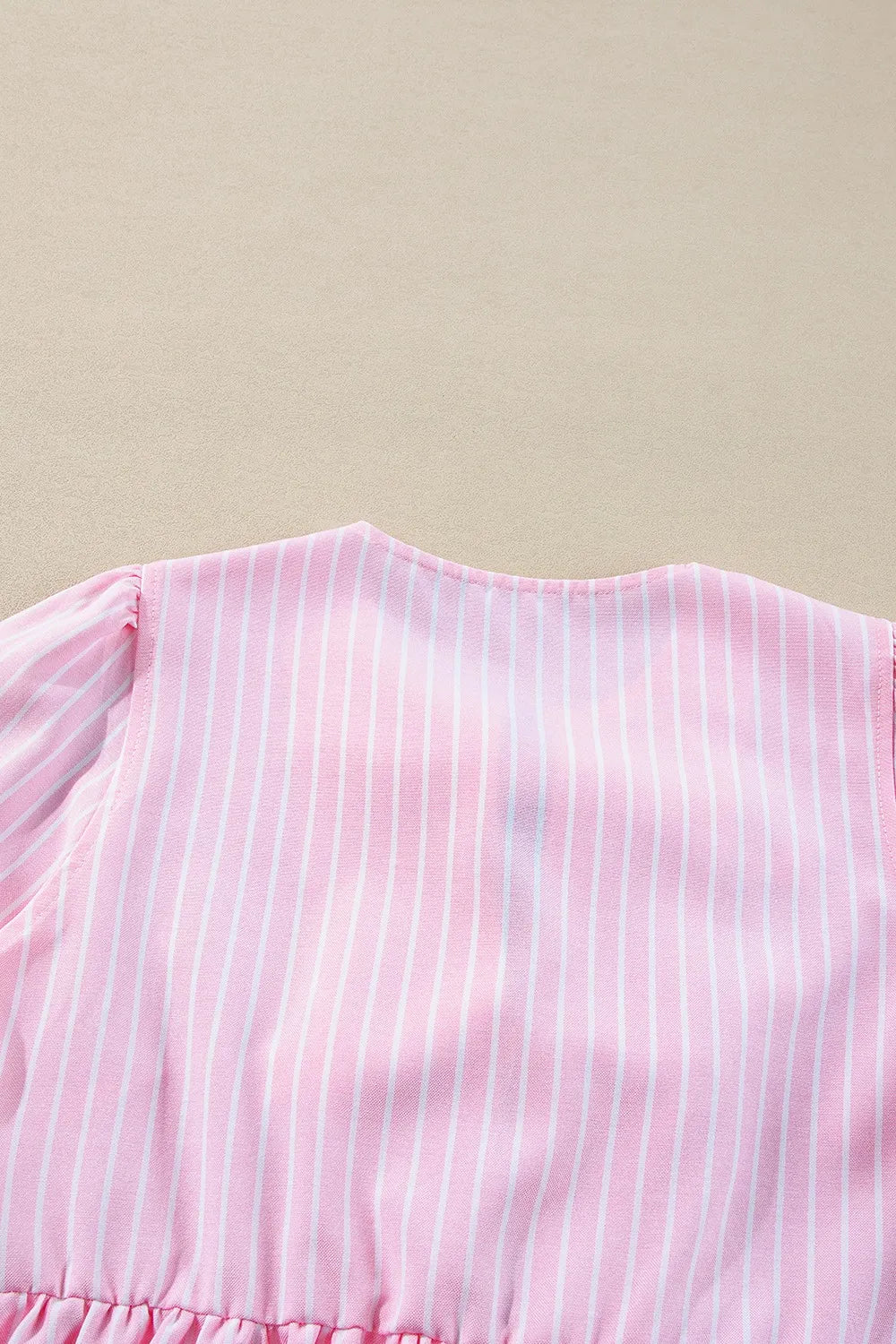 Women's Striped Peplum Blouse with Tie-Front Detail – Trendy Tops for Women