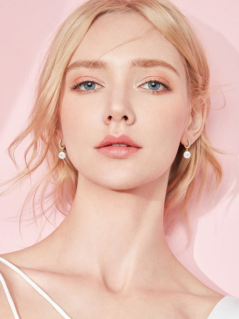 925 Sterling Silver Freshwater Pearl Earrings Trandify Deal