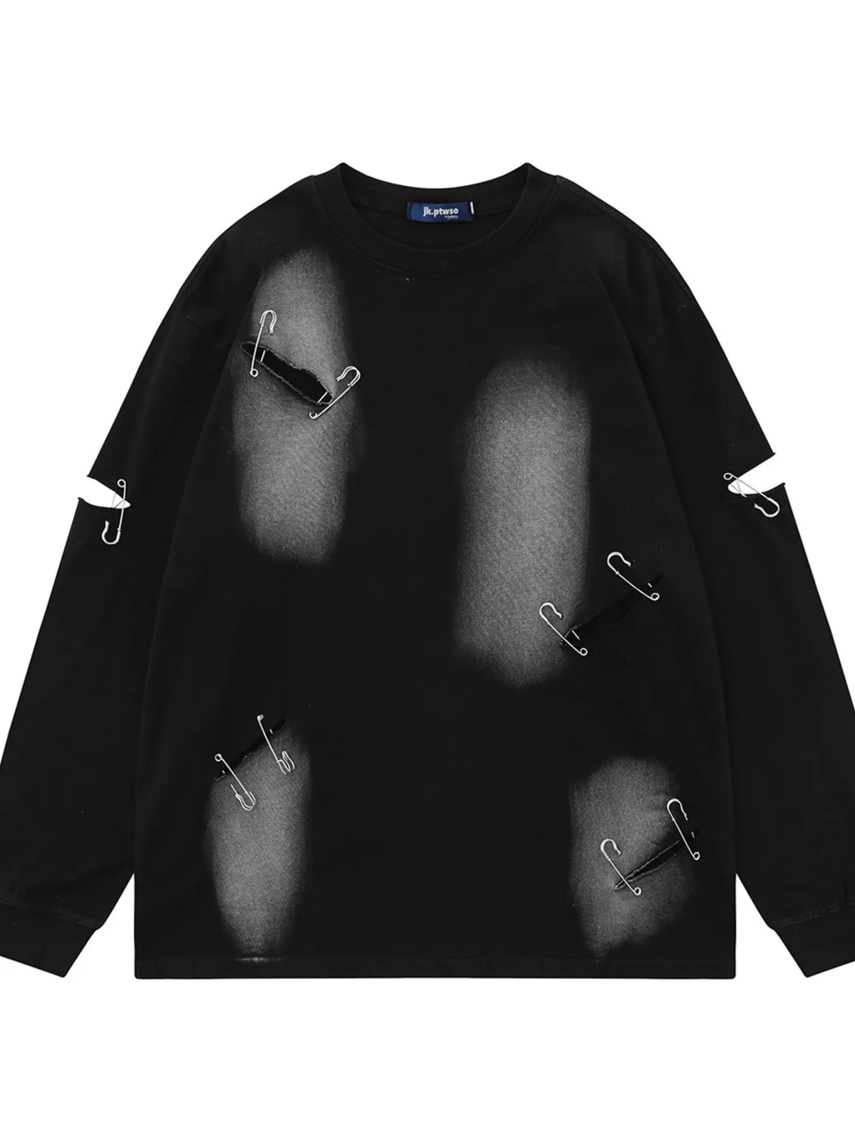 Men’s Distressed Vintage Tee – Soft Long Sleeve Crewneck | Free Shipping