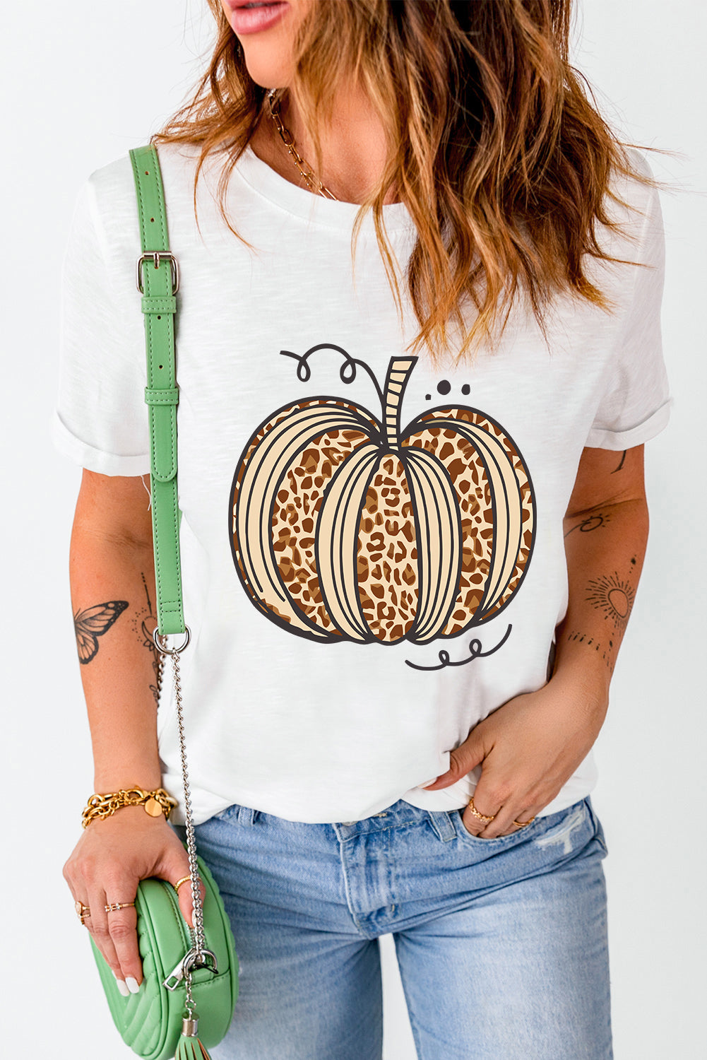 Pumpkin Round Neck Short Sleeve T-Shirt - Trandify Deal