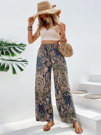 Printed Wide Leg Pants Trandify deal