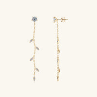 1.38 Carat Moissanite 925 Sterling Silver Leaf Earrings Trandify Deal