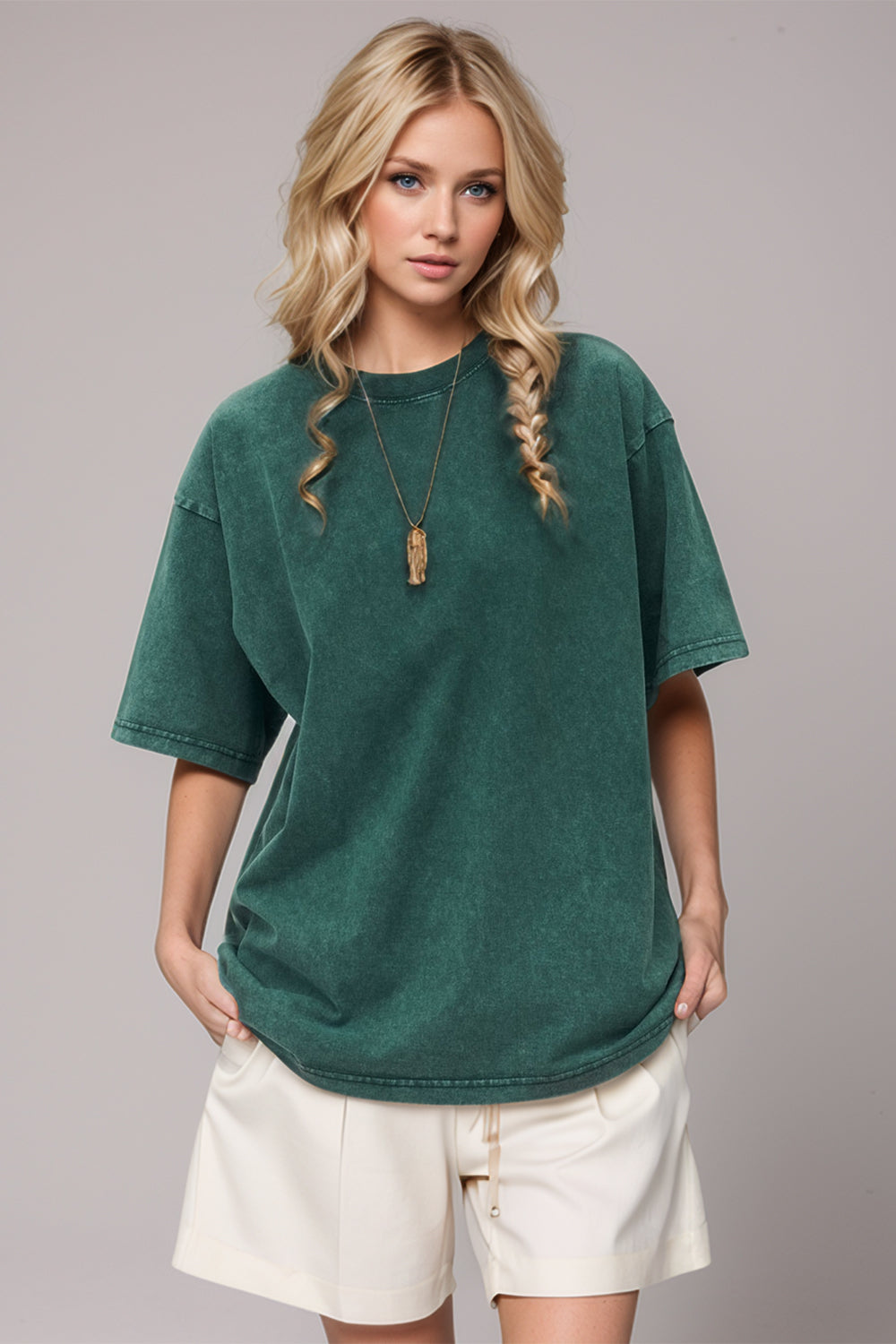 Basic Bae Round Neck Half Sleeve T-Shirt Trandify Deal