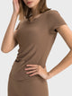 Notched Short Sleeve Active T-Shirt Trandify Deal