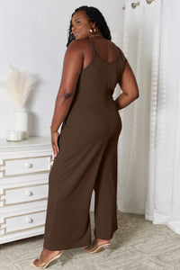 Basic Bae Full Size Spaghetti Strap V-Neck Jumpsuit Trandify deal