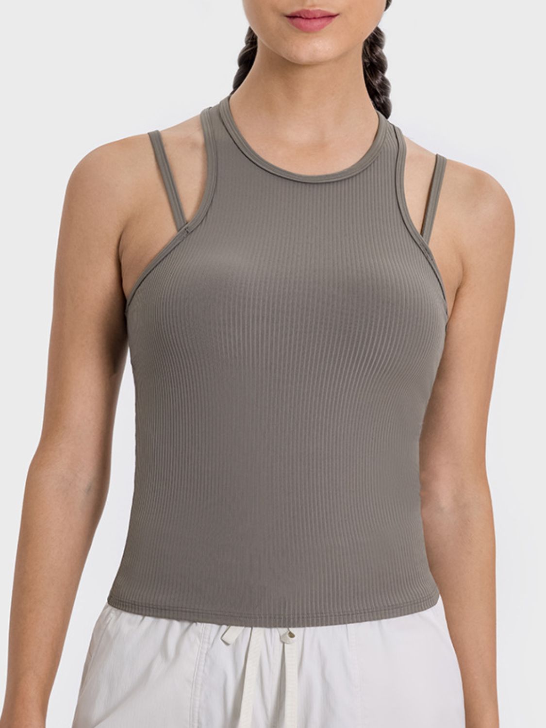 Millennia Cutout Round Neck Racerback Active Tank Trandify deal
