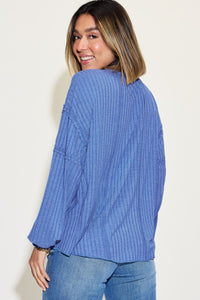 Basic Bae Full Size Ribbed Round Neck Long Sleeve T-Shirt Trandify Deal