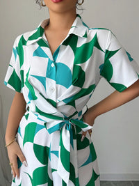 Floral Print Wide Leg Jumpsuit for Women with Belted Waist – Boho Chic Romper