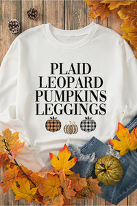 Letter Graphic Round Neck Long Sleeve Sweatshirt Trandify Deal