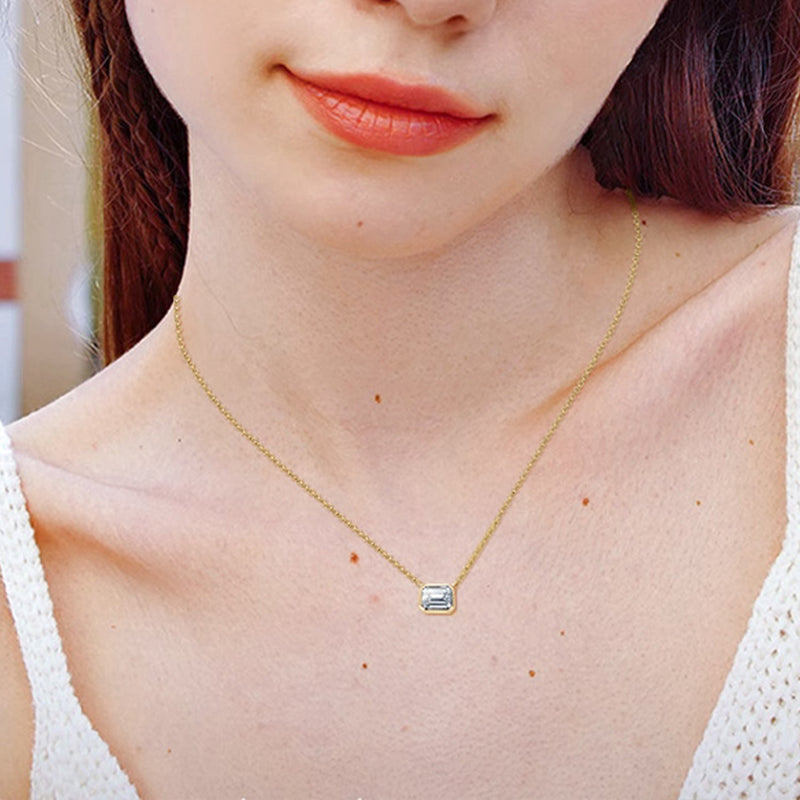 1 Carat Moissanite 925 Sterling Silver Pendant Necklace Trandify Deal