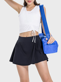 Millennia Drawstring Ruched Wide Strap Active Tank Trandify deal