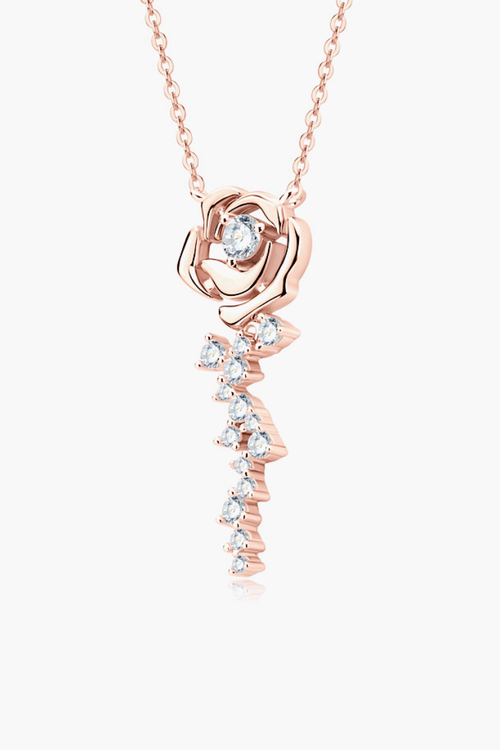 925 Sterling Silver 18K Rose Gold-Plated Pendant Necklace Trandify Deal