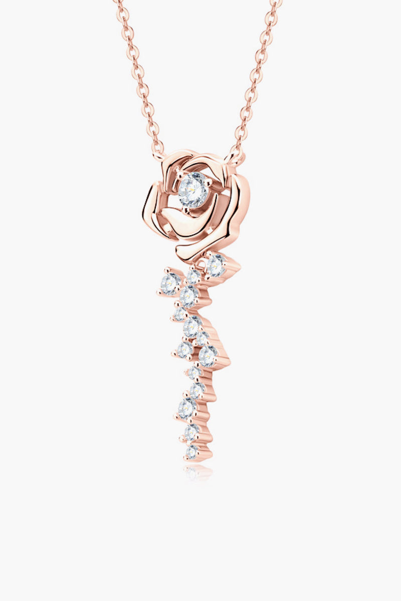 925 Sterling Silver 18K Rose Gold-Plated Pendant Necklace Trandify Deal
