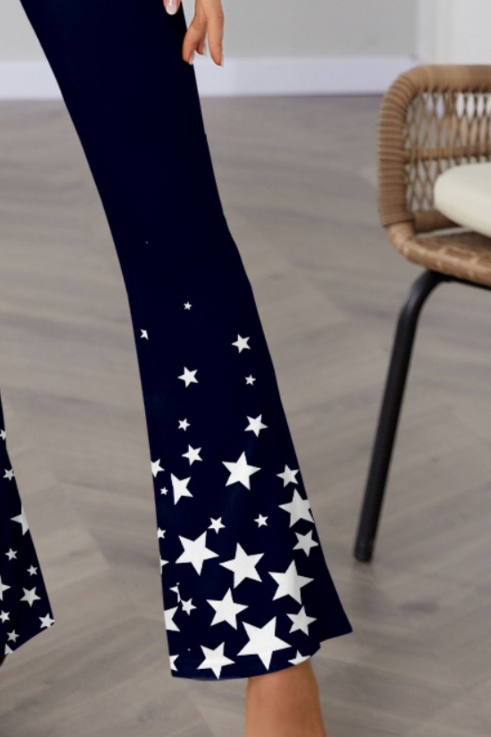 Star Elastic Waist Bootcut Pants Trandify deal