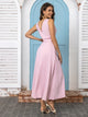Full Size Slit V-Neck Sleeveless Midi Dress Trandify deal