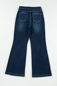 Distressed Wide Leg Jeans with Pockets Trandify deal