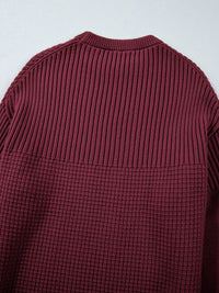 Women's Textured Knit Sweater - Waffle Crewneck