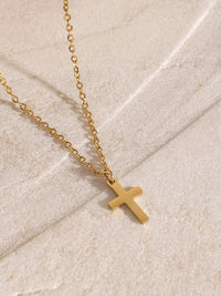 18K Gold-Plated Three-Layered Cross Necklace Trandify Deal