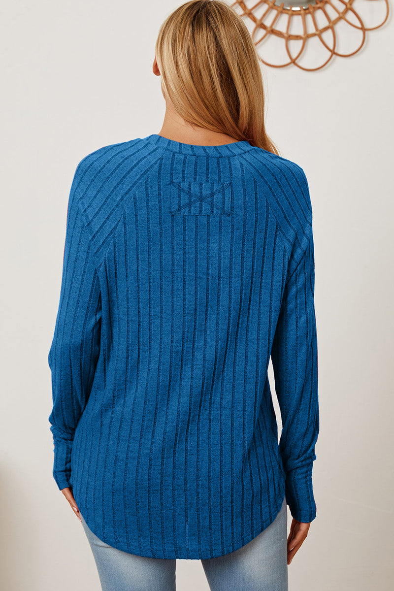 Basic Bae Full Size Ribbed Thumbhole Sleeve T-Shirt Trandify Deal