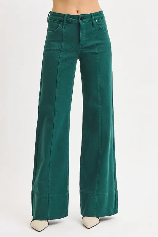Plus Size Tummy Control Wide Leg Jeans for Women – Mid Rise & Comfort Fit