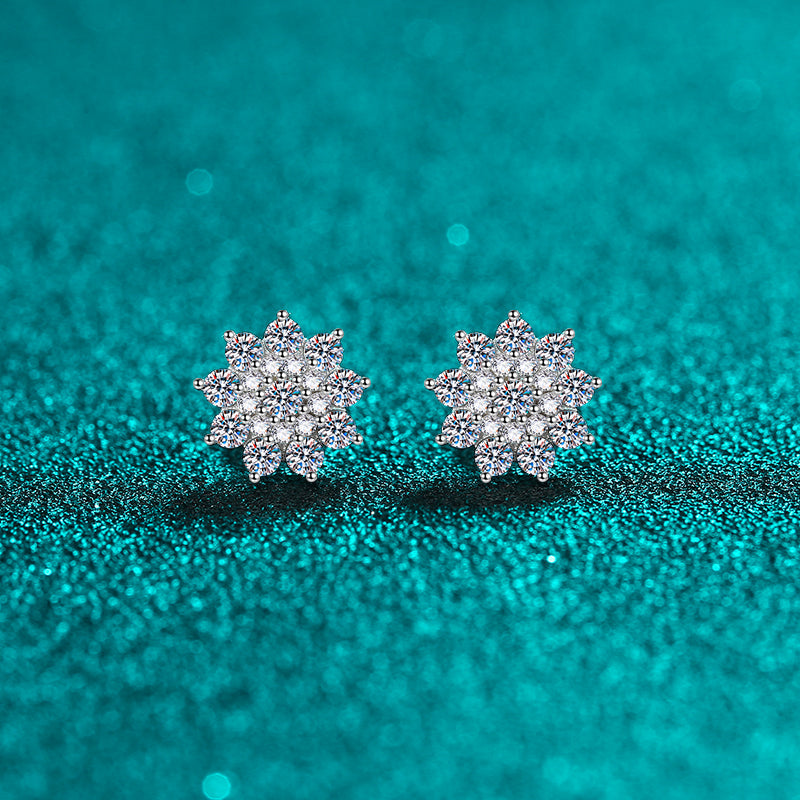 925 Sterling Silver Moissanite Zircon Stud Earrings Trandify Deal