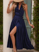 Perfee Slit Halter Neck Dress Trandify deal