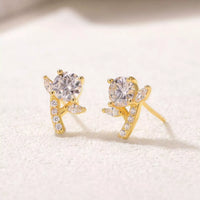 2 Carat Moissanite Stud Earrings for Women, 925 Sterling Silver