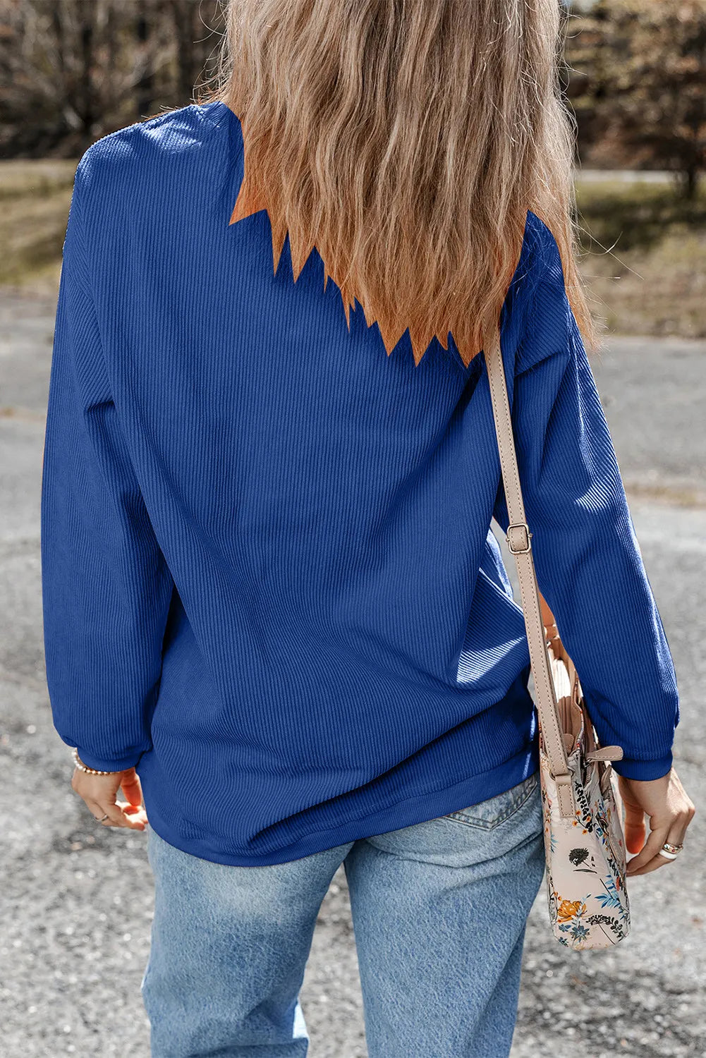 GAME DAY Round Neck Long Sleeve Sweatshirt Trandify Deal