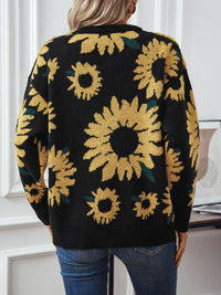 Sunflower Round Neck Long Sleeve Sweater Trandify Deal