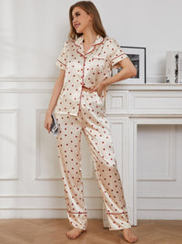 Contrast Piping Pocketed Top and Pants Lounge Set Trandify deal