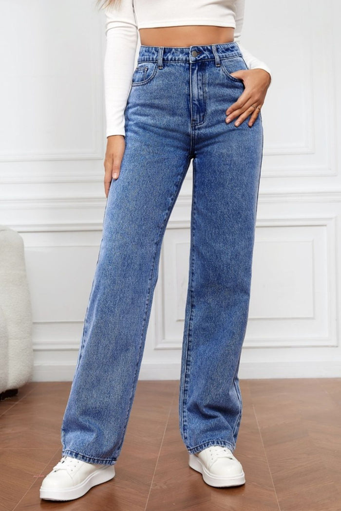 High Waist Straight Jeans Trandify deal