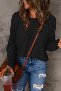 Double Take Full Size Round Neck Long Sleeve T-Shirt Trandify Deal