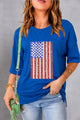 US Flag Round Neck Half Sleeve T-Shirt Trandify deal