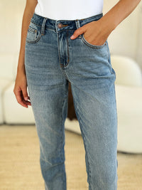 Judy Blue Full Size Mid Rise Rigid Magic Release Hem Jeans - Trandify Deal