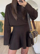 Women's ribbed knit sweater dress long sleeve mini fall outfit casual dress