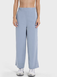 Millennia Slit Wide Leg Active Pants Trandify deal