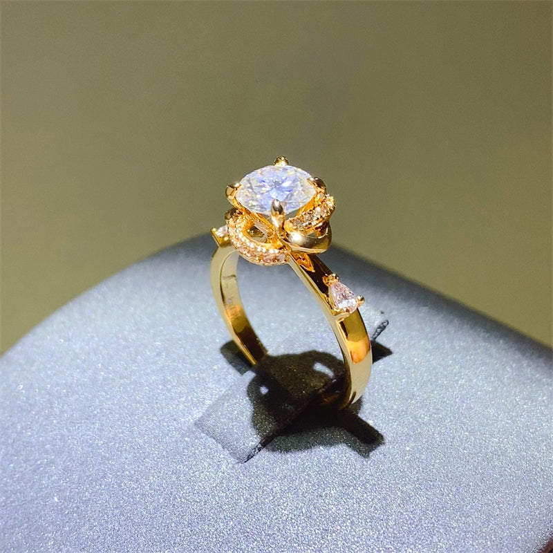 1 Carat Moissanite Zircon 925 Sterling Silver Ring Trandify Deal