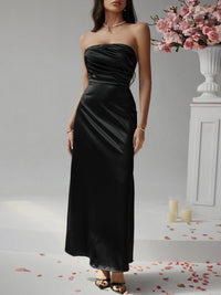Women’s sexy ruched tube maxi dress for summer 2025 | TrandifyDeal USA