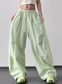Soft lightweight wide leg pants for women – adjustable waist casual boho chic style