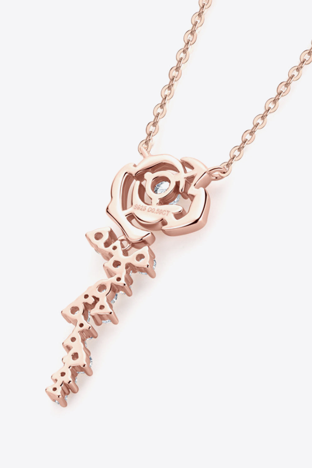 925 Sterling Silver 18K Rose Gold-Plated Pendant Necklace Trandify Deal