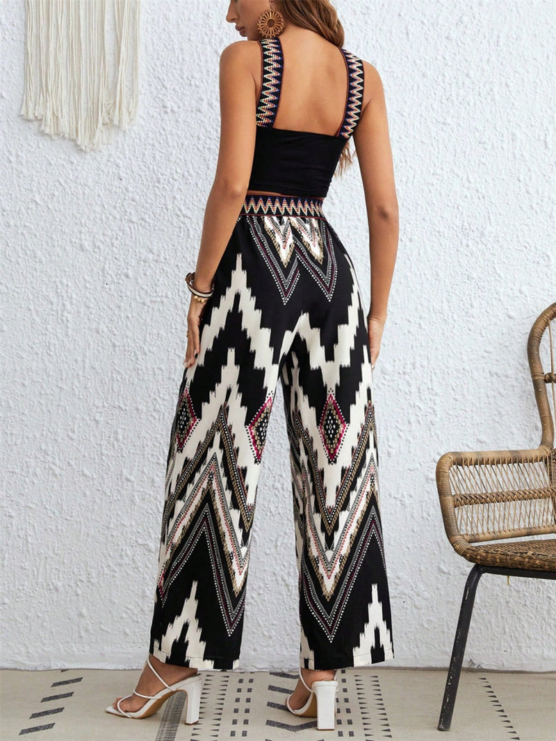 Wide Strap Sleeveless Top and Pants Set Trandify Deal