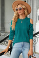 Round Neck Cold Shoulder T-Shirt Trandify deal
