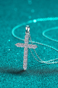 Moissanite Cross Pendant Chain Necklace Trandify Deal