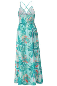 Crisscross Printed Surplice Cami Dress - Trandify Deal