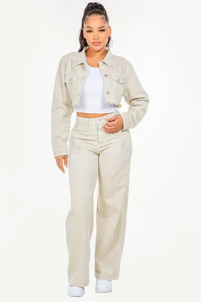 American Bazi High Waist Distressed Wide Leg Jeans for Women – Trandify Deal
