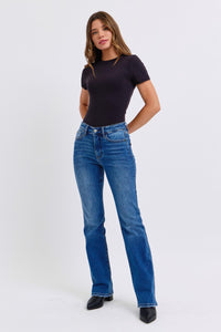 Judy Blue Full Size Run Mid-Rise Bootcut Jeans with Thermal Lining - Trandify Deal