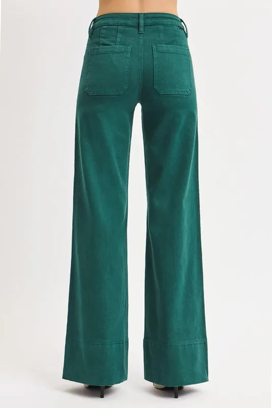 Plus Size Tummy Control Wide Leg Jeans for Women – Mid Rise & Comfort Fit