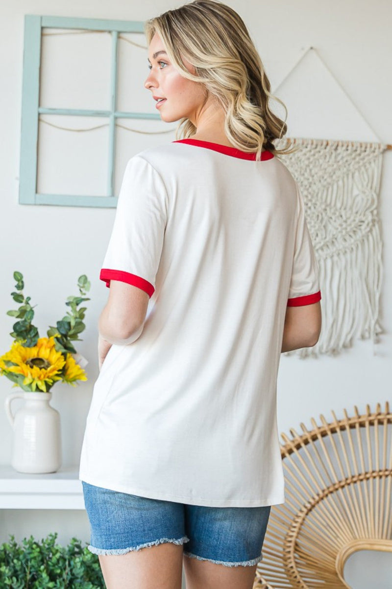 Heimish Full Size USA Contrast Trim Short Sleeve T-Shirt Trandify deal